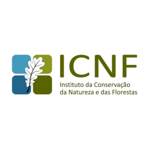 ICNF logo with green squares and oak leaf design.